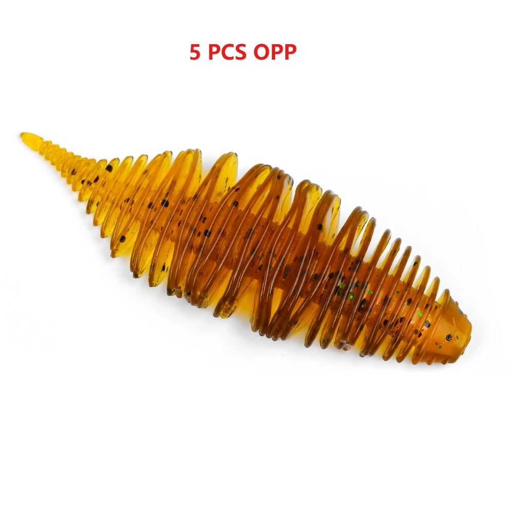 5 Stück OPP 7,5 cm 6 g Supercontinent BELLOWS GILL Weichköder Wurm Angelköder Bassköder Larve Weichköder Hohe Elastizität Bissfest – Detail 10