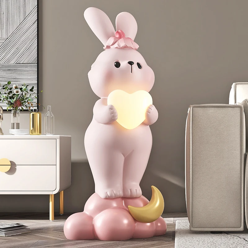 

Cute Rabbit Large Floor Decoration Hom Accessories Living Room TV Cabinet Sofa