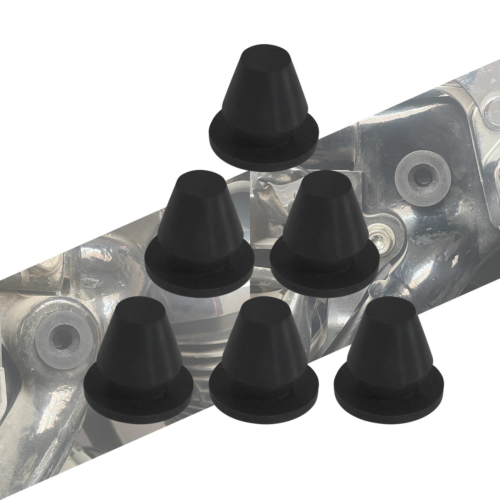Motorbike 6Pcs Rubber Side Cover Grommets Black For Harley Touring Electra FLHR FLHX FLTRX FLHT Street Glide Road King 2008-2023