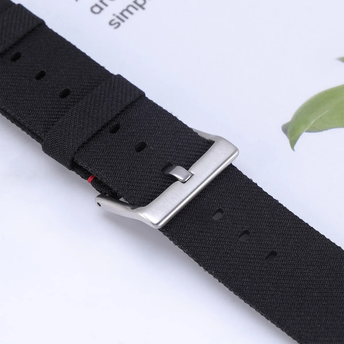 

Smartwatch Strap Replacement Canvas Band for Black Ergonomic Seamless Wearable Comfortable Gift for Men