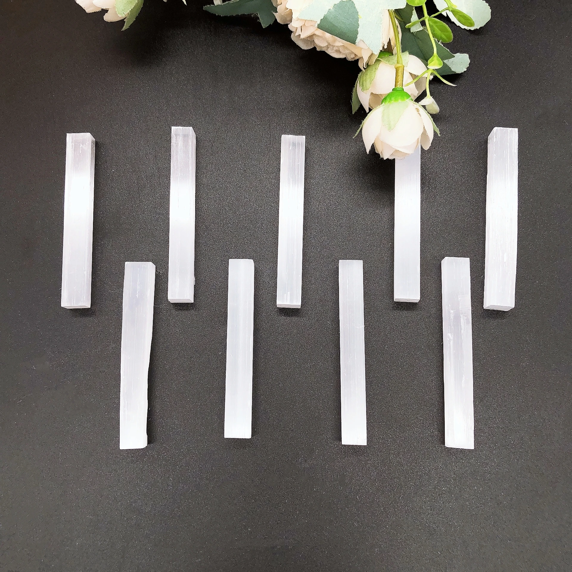 Irregular White Selenite Wand Point Raw Natural Crystal Quartz Rough Gyspum Sticks Crystal Mineral  Healing Reiki Home Decor