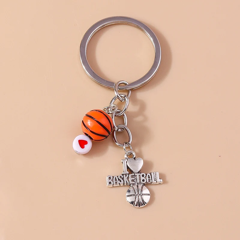 Creative Mini 3D Sport Ball Keychain Rugby Baseball Football Keyring Pendants for Car Key Holder Handbag Decor Jewelry Gifts