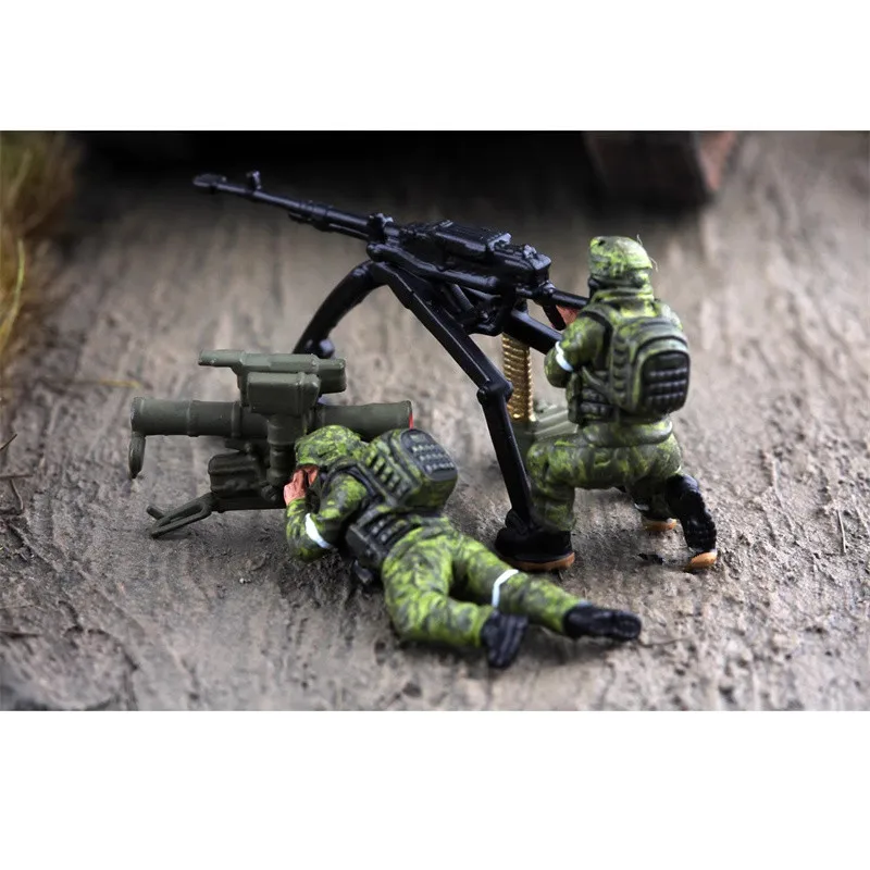 1:72 مقياس نموذج 2 قطعة بندقية ATGM الروسية مع كود مدفعي الجنود عمل الشكل لتقوم بها بنفسك المشهد ملحق جمع عرض المشجعين