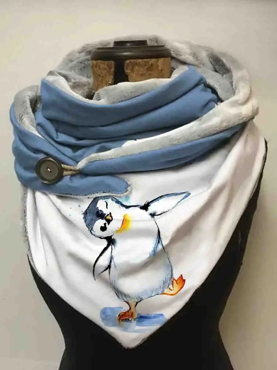 The Antarctic Penguins 3D Print Casual Scarf And Shawl for Women