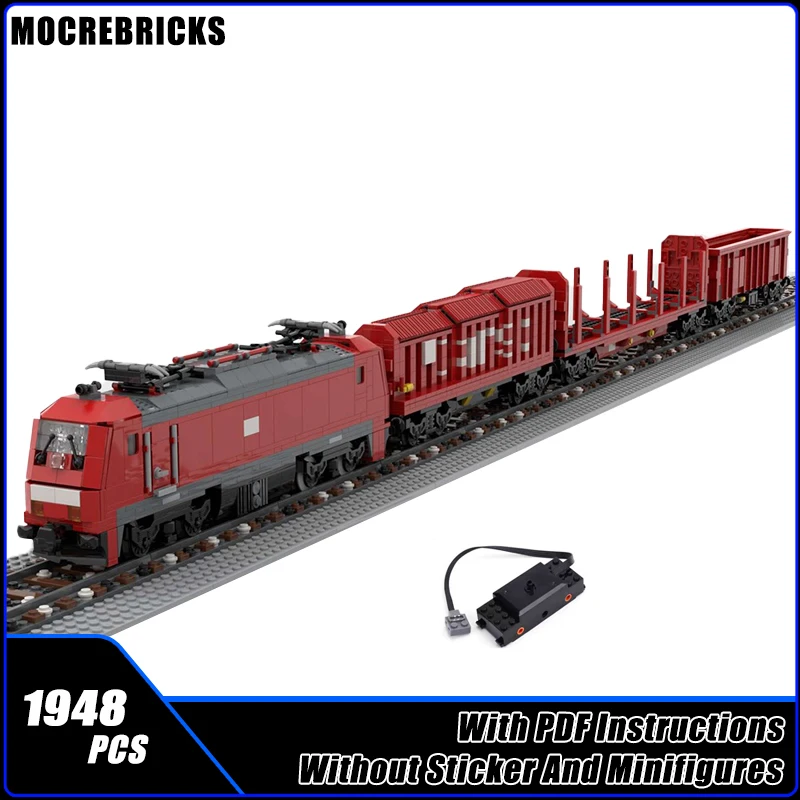 

MOC German Cargo Train Urban Railway Freight Wagon Carriage Building Blocks Sets DIY Technology Bricks Model Kids Toys Gifts