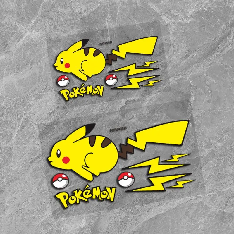 Pikachu car stickers motorcycle electric motorcycle cartoon personality body scratches occlusion decoration stickers