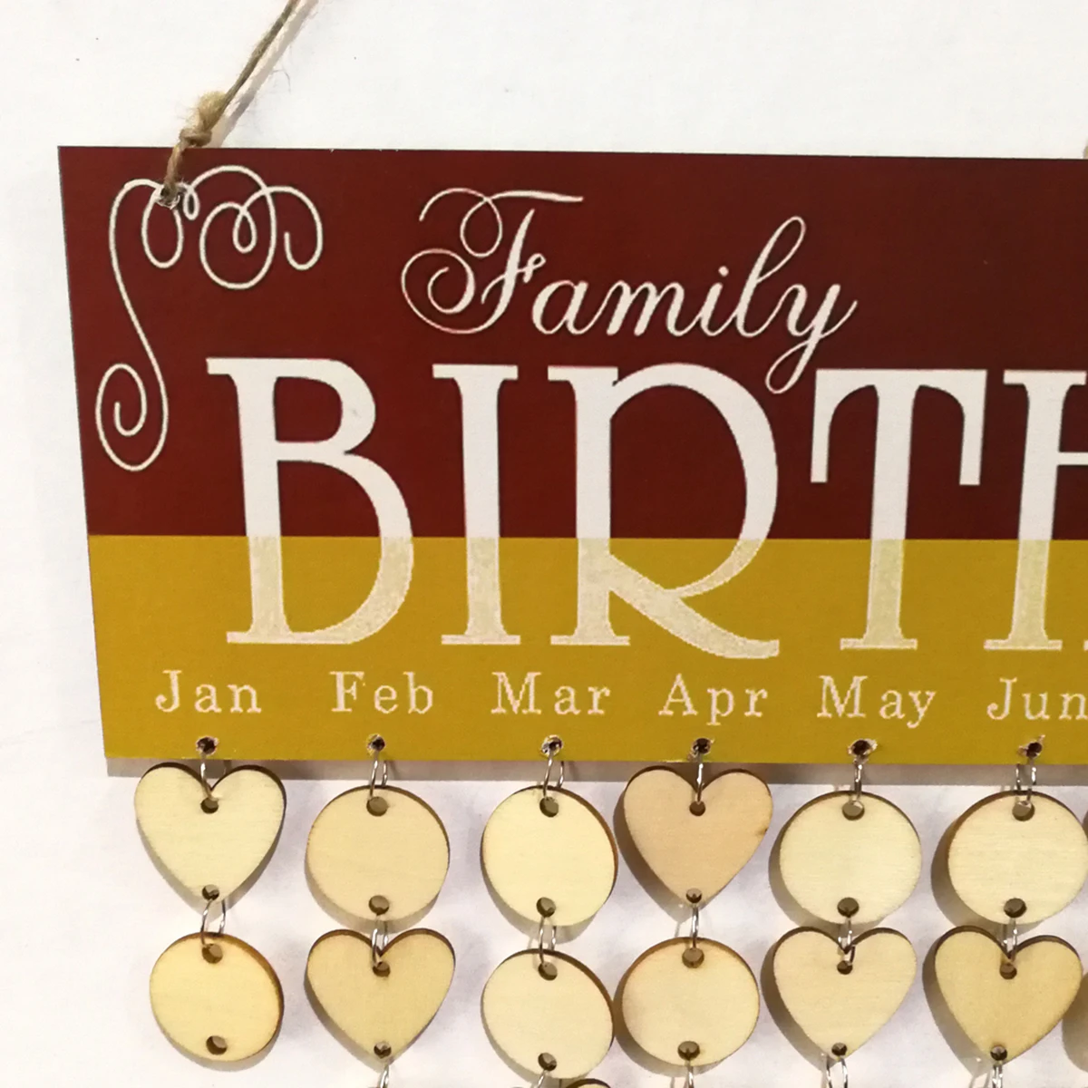 

Board Discs Birthday Reminder Birthday Loops Wooden Calendar Family Birthdays Reminder Wooden Block Calendar Wall Decor Gift
