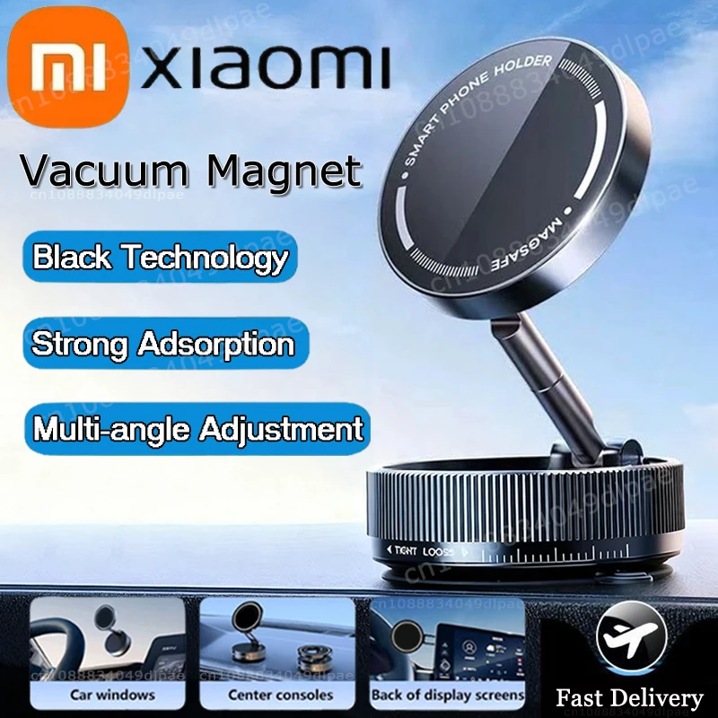 【セール中】Xiaomi 真空吸着式マグネットホルダー アップグレード版 360度回転 °   調整可能 折りたたみ式 ブラケット 伸縮式 ハンズフリー 吸盤式 車載スマホホルダー
