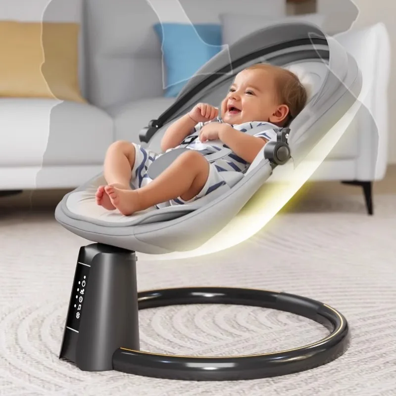 Baby Swing Electric Baby Rocker for Newborn Baby Rocking Chair 5 Sway Speeds with Remote Control,10 Preset Melodies , 0-6 Months