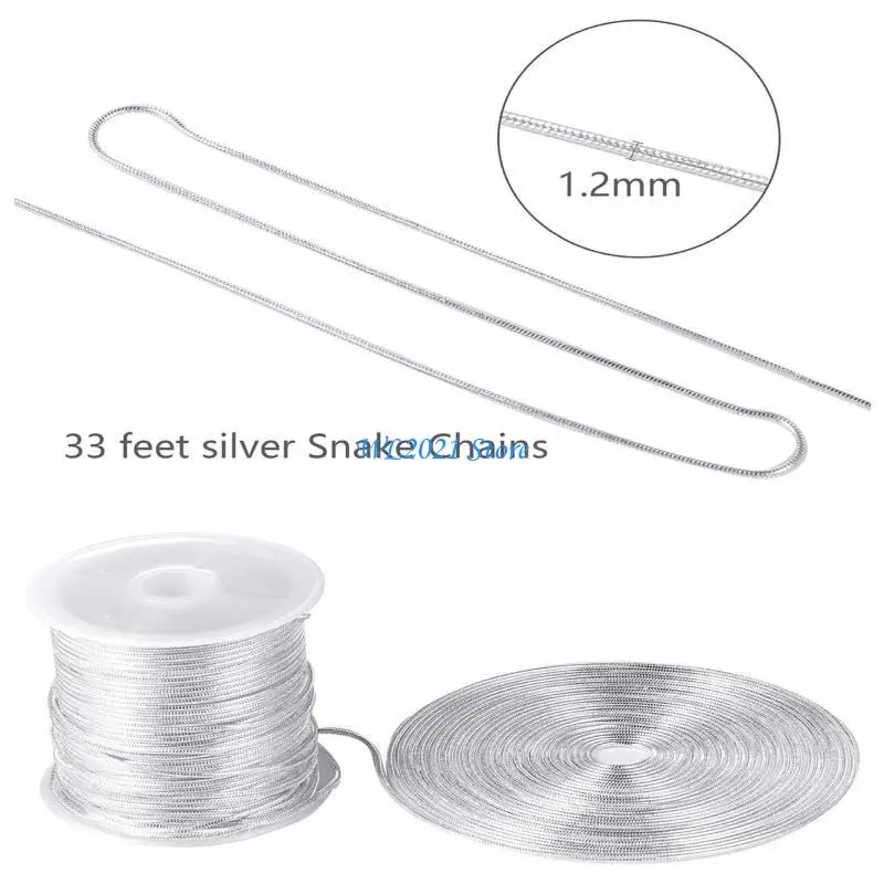 

G5GC Snake Chain Cable Link Chain for w/50 Open Jump Rings 20 Lobster Clasps 40 Connector Clasps for DIY Jewelry Making Brace