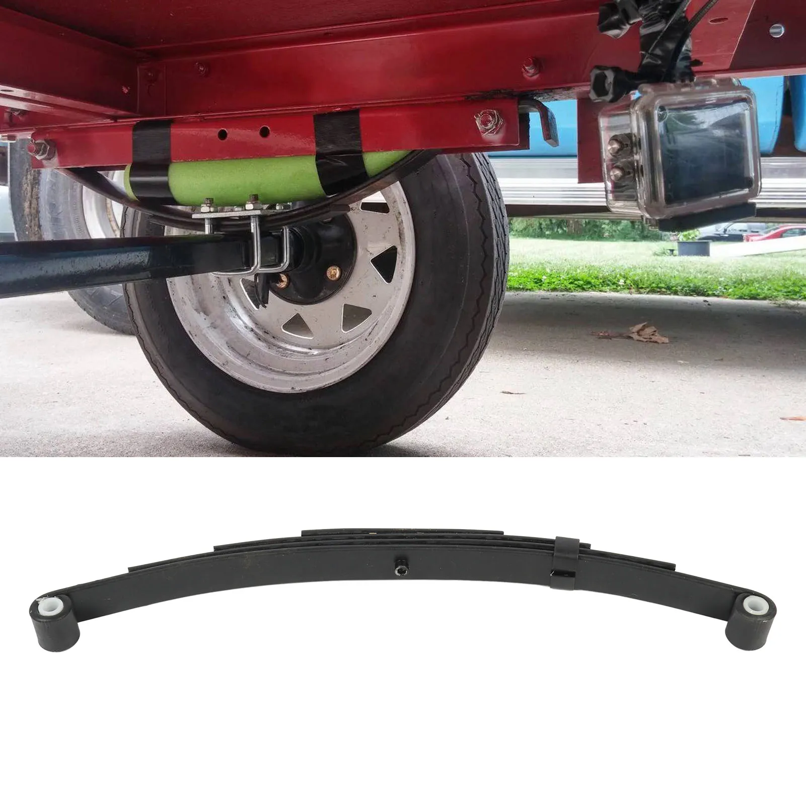 

Trailer Leaf Spring 1750lbs 4 Leaf Double Eye Trailer Spring for Cargo Boat Trailer Spindle