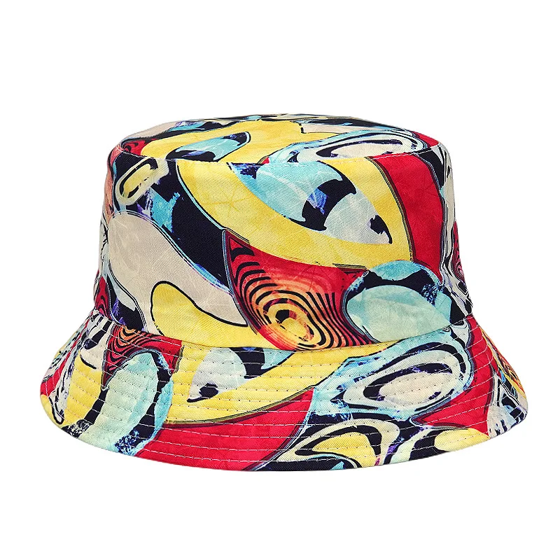 Fashion Print Bucket Hat Summer Men Fisherman Caps Hats Women Hip Hop Beach Cap Unisex Panama Hat Female 2023