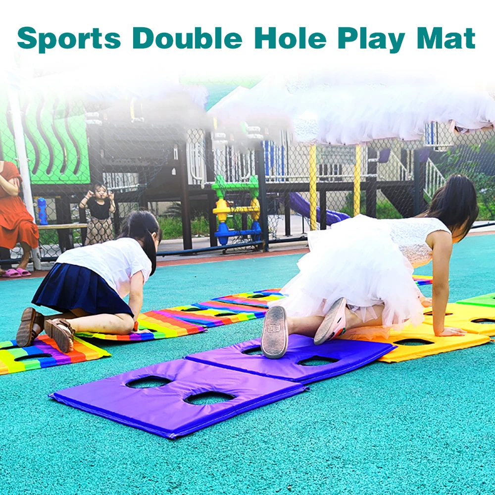 Kindergarten Springboard Outdoor Multiplayer Sports Prop Jumping Foam Pad Kid's Outdoor Multifunction Game Pad 2-hole Game Board