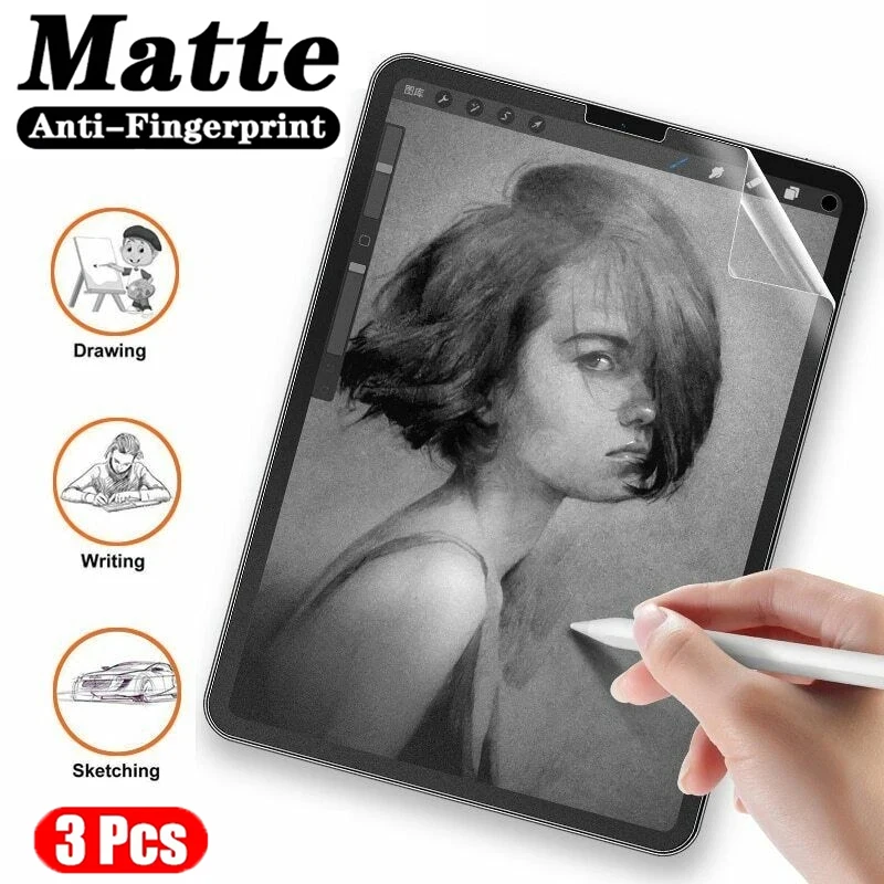 3Pcs Matte Film For iPad Pro 12.9 6th 5th 4th 3th 2th 1th Generation Screen Protector For iPad Pro 2022 2021 2020 2018 2017 2015