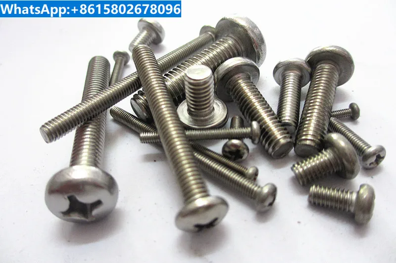 10PCS 304/321 stainless steel cross pan head round head machine screw GB818M1.6 * 3.5/4.5/5.5/7-20