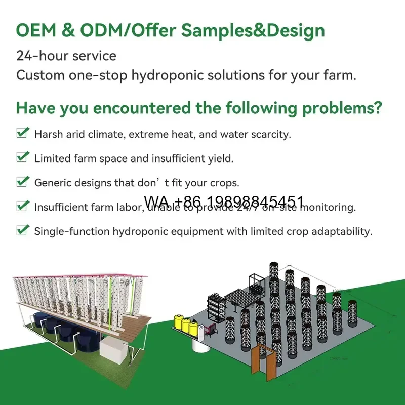 Wmwmnu for Greenhouse Farm Vertical Aeroponics Hydroponic Tower System 6 8 10 12 Layers Automated Soilless Vegetable Growing