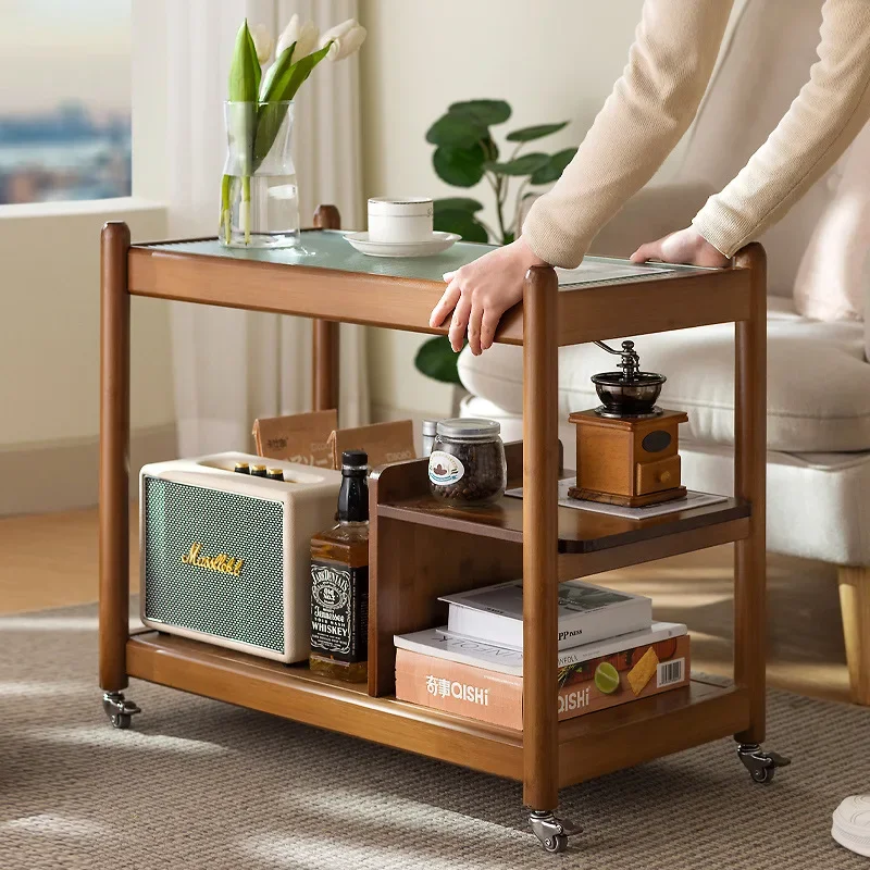 trolley rack kitchen floor bedroom multi-layer snacks mobile multi-functional living room storage storage rack home premium
