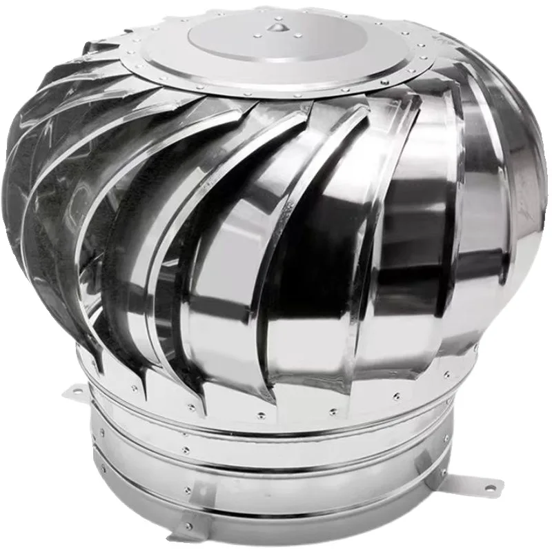 304 stainless steel unpowered hood automatic exhaust fan factory house roof ventilator farm exhaust air ball