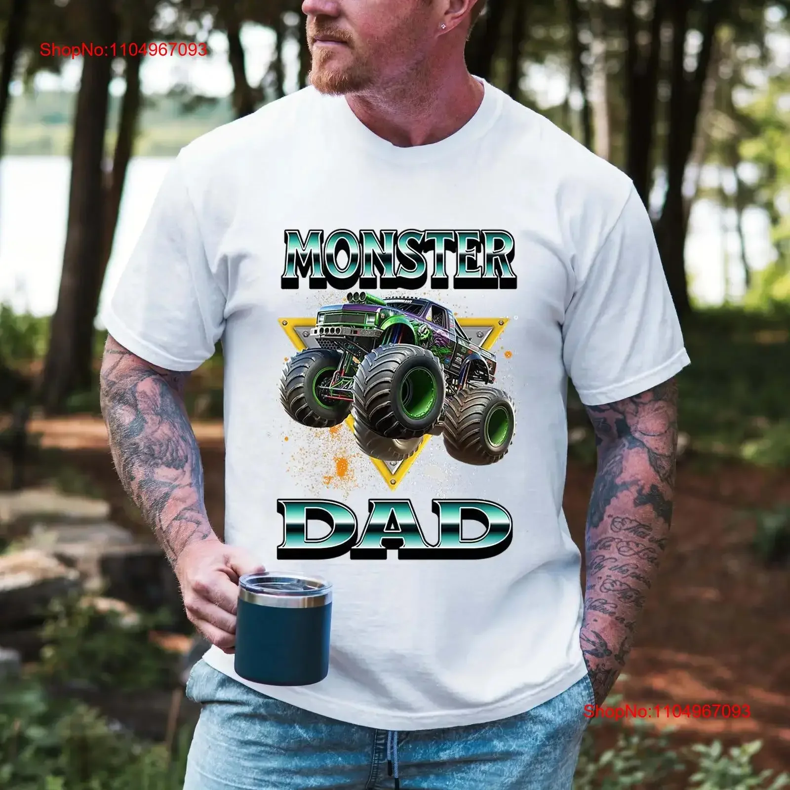 

Monster Truck Dad T Shirt ComforT Father's Day Are My Jam Lover Birthday For vintage Washed Casual graphic Slightly Comfortable