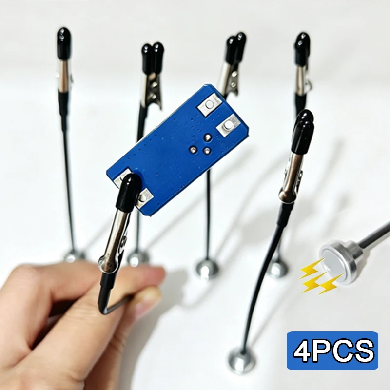 Soldering Third Hand with Strong Magnetic Base, Flexible Arms PCB Holder for Electronics Repair – Alligator Clip Welding Tool