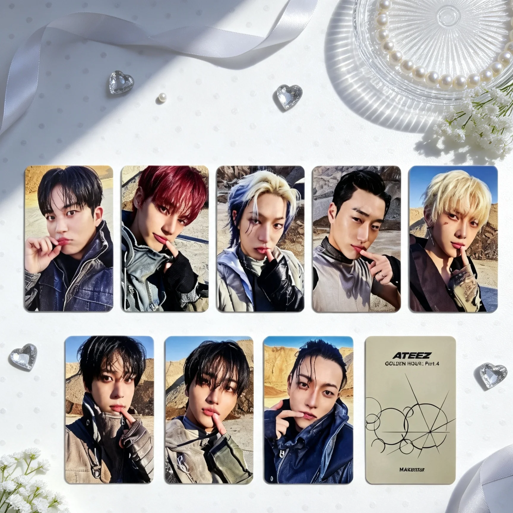 Idols ATEZ  Photocards GOLDEN HOUR Part.4  Special Edition Cards Hongjoong Seonghwa Yunho Yeosang San Mingi Wooyoung Jongho