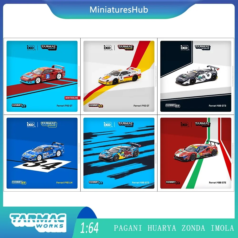 Tarmac Works Ferrari 488 GT3 GTE F40 LM 458 GT3 True Scale Miniatures Alloy Car Model Collection Series Gift