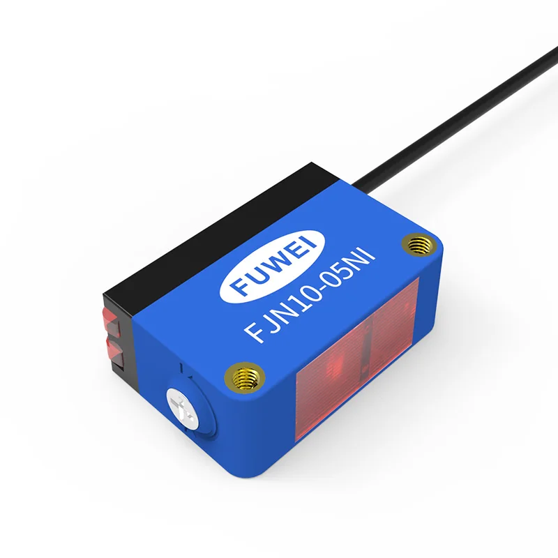 FUWEI Photoelectric Sensor Switch with Background Suppression Infrared Detection 12-24VDC Industrial Laser Sensor for Automation