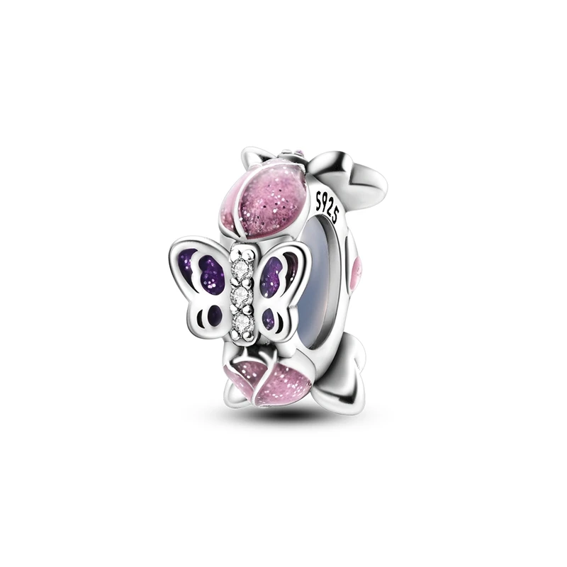 925 Sterling Silber Silikon Spacer Stopper Perlen Charms Schmuck Fit Original 925 Armband Für Frauen DIY Geschenk Party
