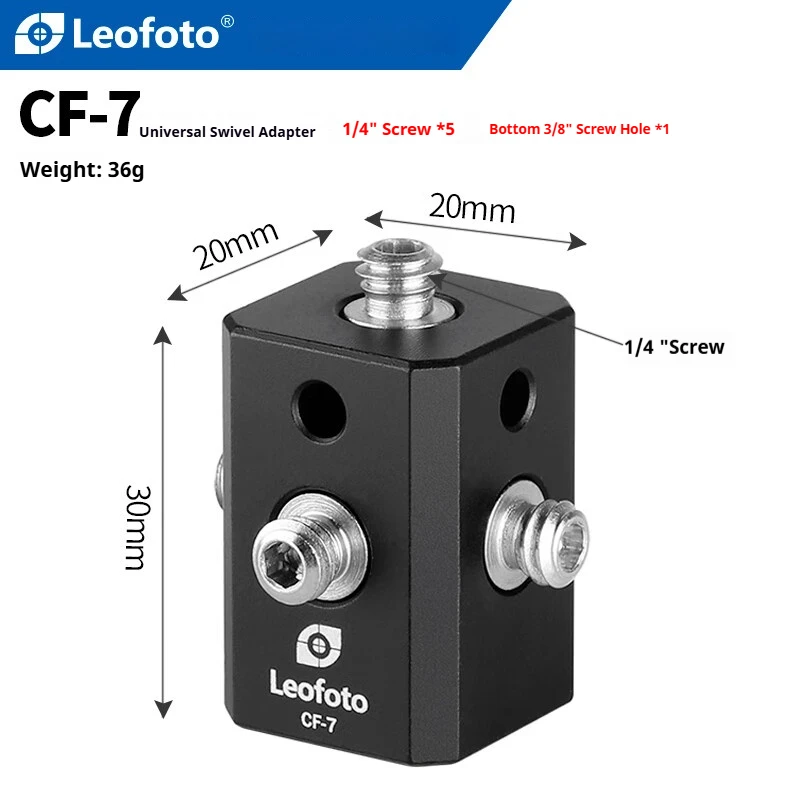 

Leofoto CF-7/CF-8 Universal 5-Head Adapter for Flash, Microphone, and Phone Monitor