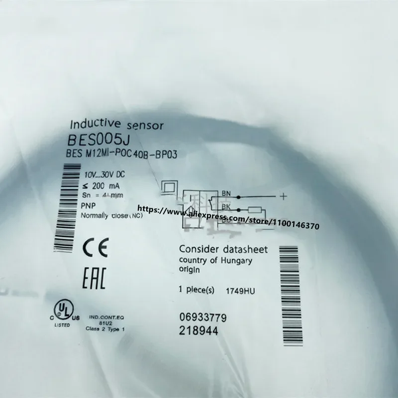 5Pcs New Proximity Switch BES M12MI-NSC40B-BP05 M12MI-POC40B-BV02 M12MI-NOC40B-BV02 M12MI-NOC40B-BP02 M12MI-POC40B-BP02