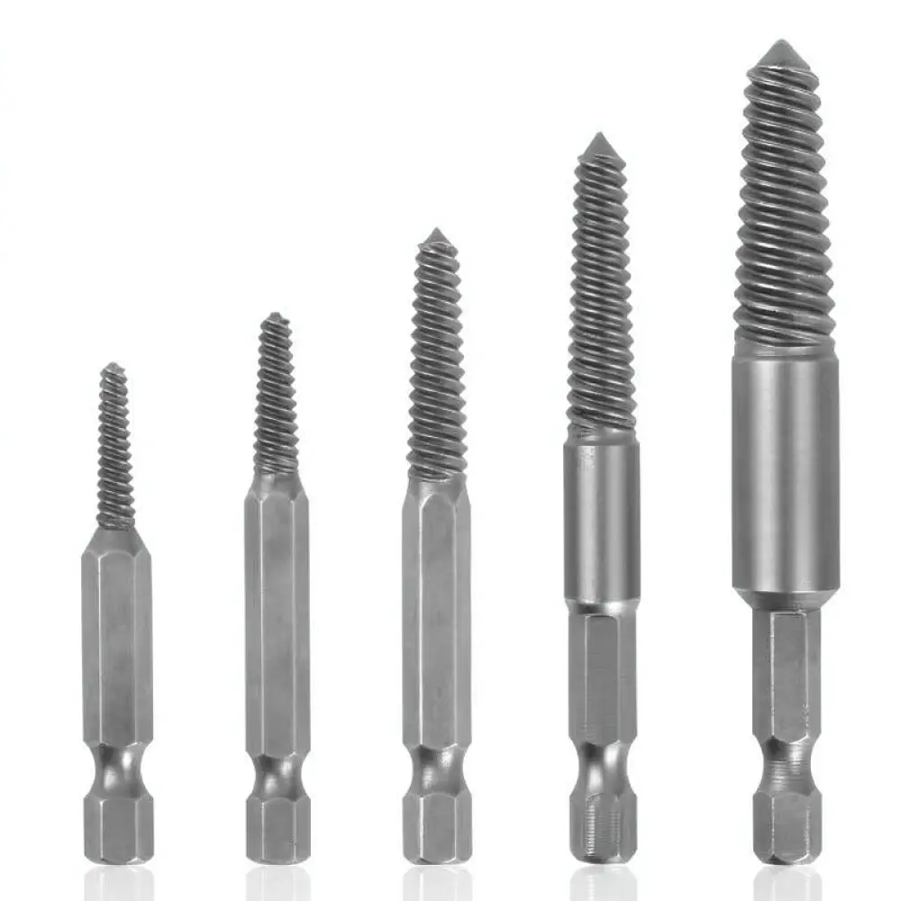 Broken Stud Extractor Set Hex Shank Drill Accessory For Stripped Bolt Removal For Water Pipe Plumbing Repair Kit