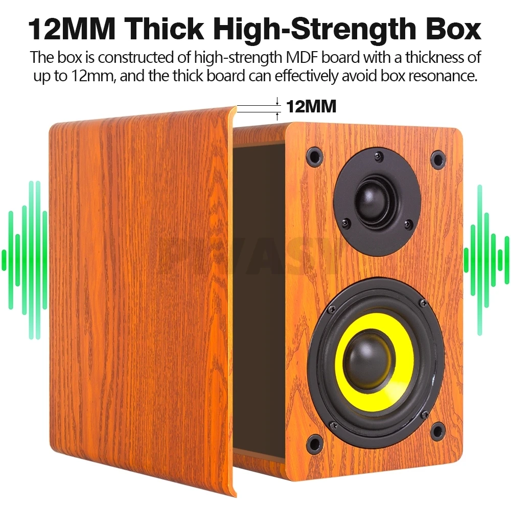 4 Inch 120W High-power High-fidelity Speaker Home HIFI Fever Passive Audio Home Theater Bookshelf Desktop Surround Speakers