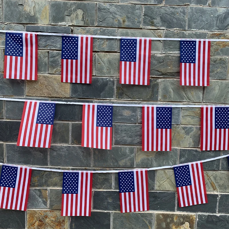 EOODLOVE FLAG American Flag 20 Faces 14cmx21cm Polyester Fiber High Quality Indoor and Outdoor Decorative Flag