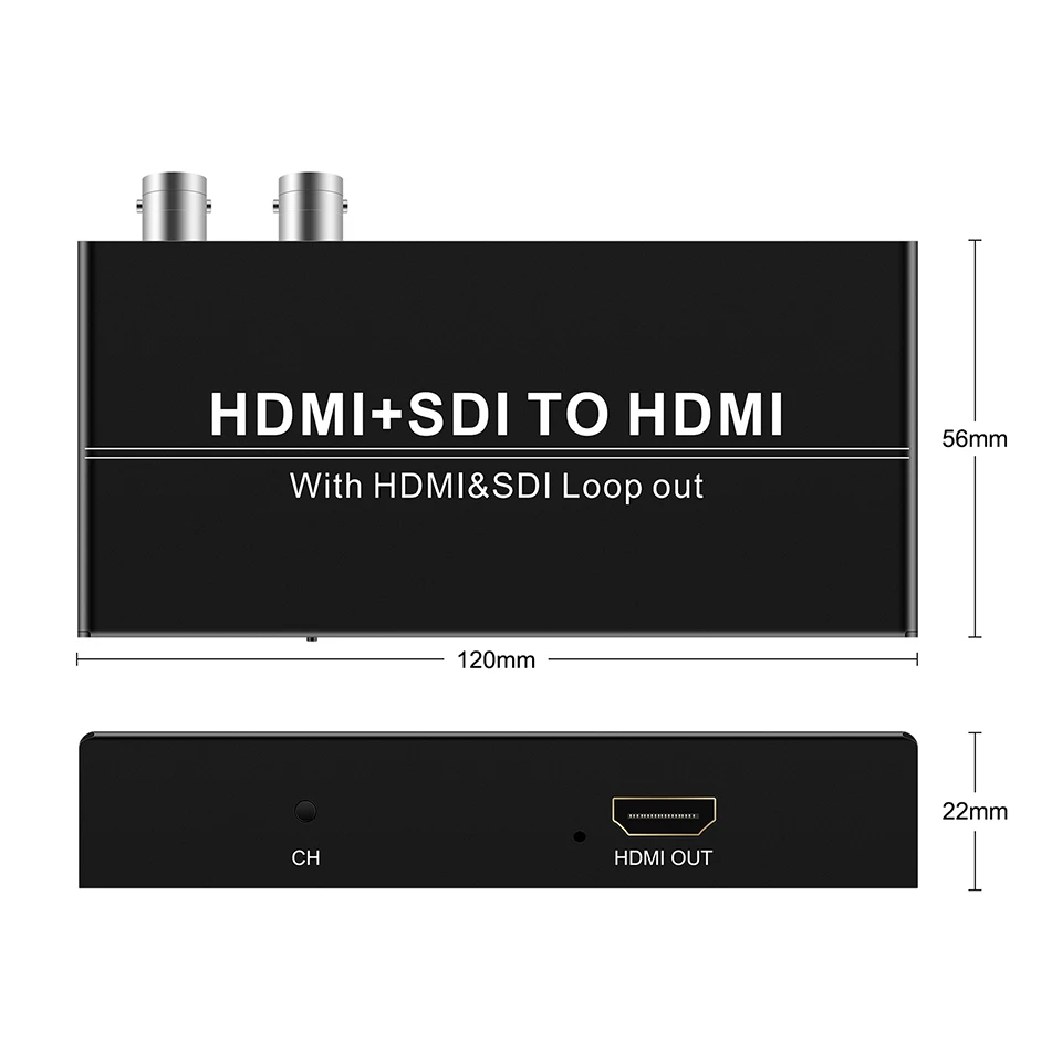 

3G HDMI-compatible SDI to SDI 2 HDMI Converter SDI HDMI Adapter Audio HD-SDI/3G-SDI Adapter BNC 1080P Converter for Monitor HDTV