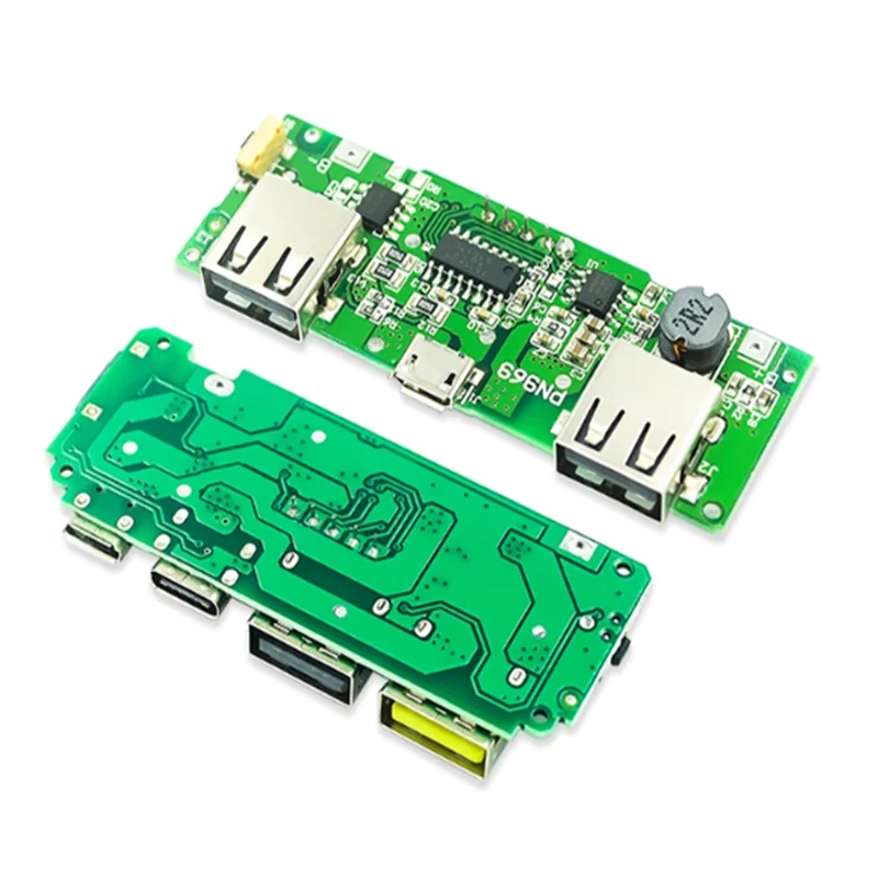 1PCS-5PCS Écran LED double USB 5V 2.4A 18650 Lithium Battery Digital Display Charging Module Three charging ports 5V 2.4A 2A 1A