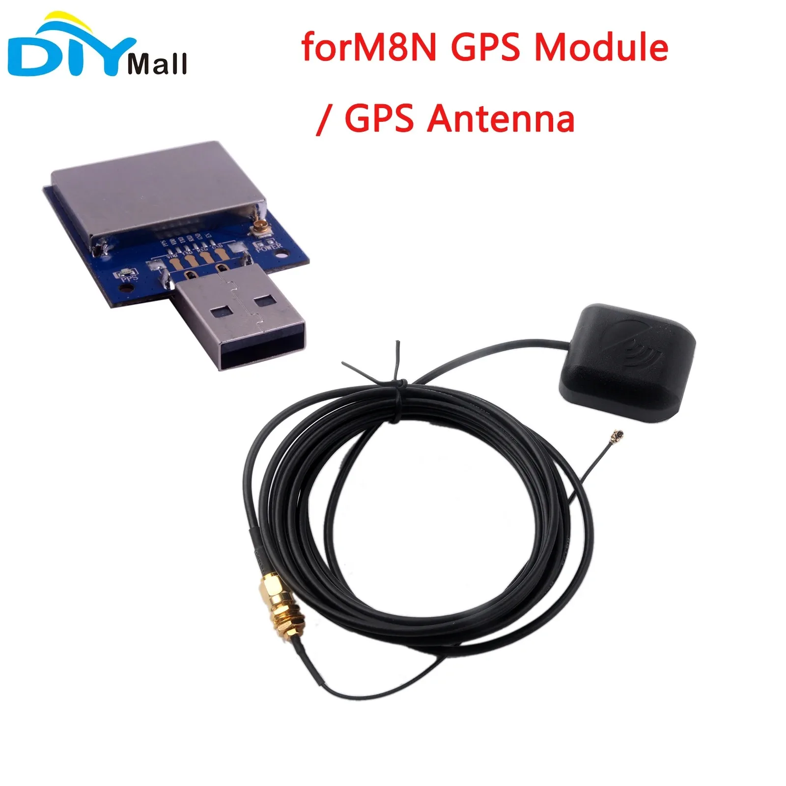 forM8N USB GPS Module Beidou Glonass Receiver Navigation GPS Antenna IPX to Cable for Arduino Pixhawk Flight Control