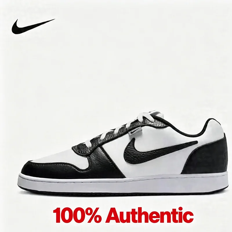 Nike AQ1774-102 2026 New Mens Low Top Skate Shoes Black White Leather Rubber Sole Beat Peer Classic Casual Sneakers