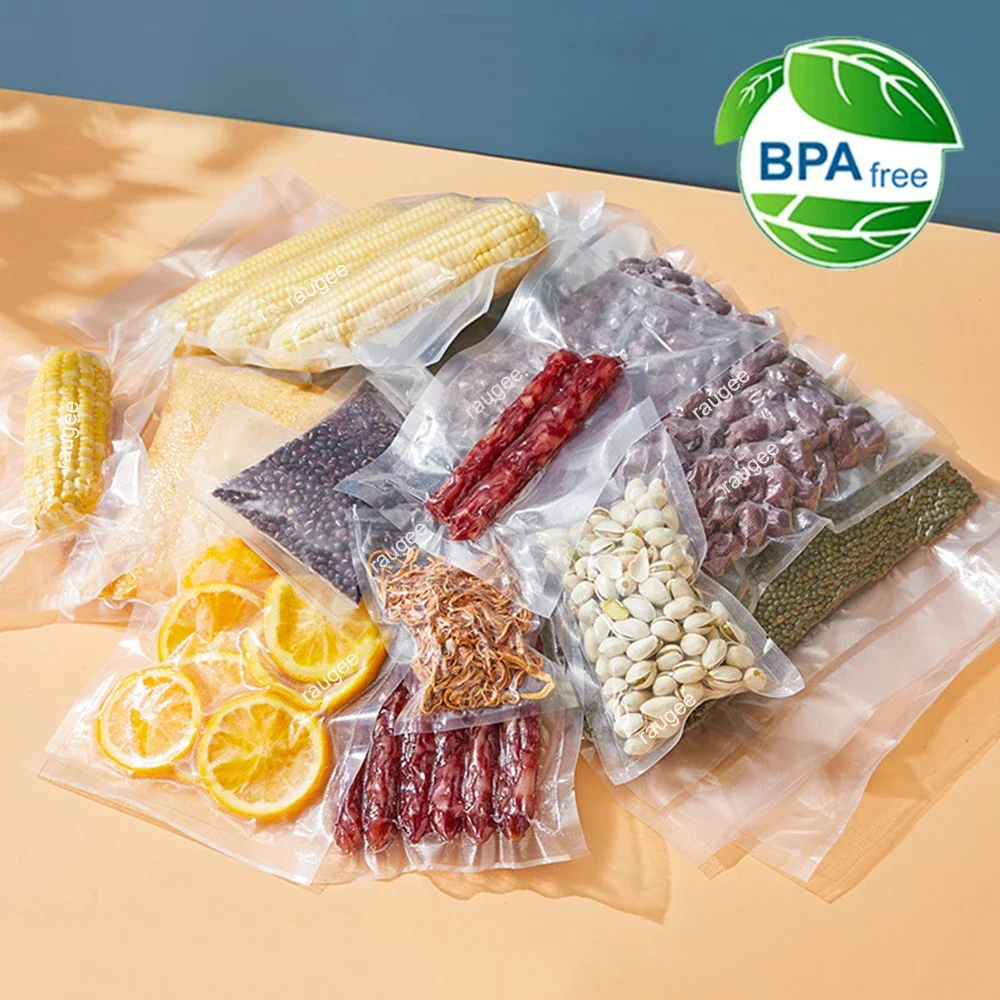 Vakuumverpackungsbeutel für die Lebensmittelaufbewahrung, BPA-frei, Küchenzubehör, Lebensmittel-Vakuumversiegelungsbeutel, 100 Stück, hält Lebensmittel frisch, Vakuumbeutel