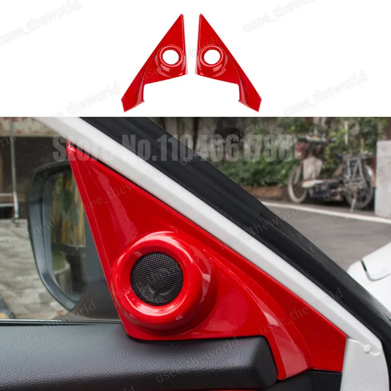 Accesorios interiores rojos para Honda Civic 10. a generación 2016 2017 2018 2019 2020 2021, tira de manijas de puerta, 