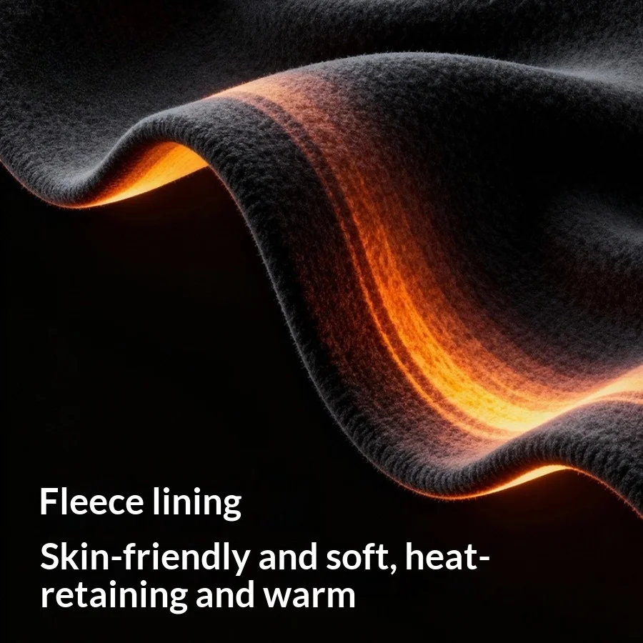 قفازات شتوية لركوب الدراجات تعمل باللمس مبطنة بالصوف الحراري مقاومة للماء ومقاومة للانزلاق مع حزام معصم لركوب الخيل الرياضي في الهواء الطلق