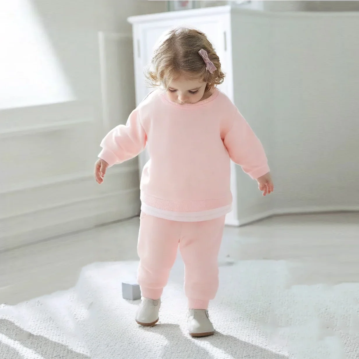 

Fashion Kids Clothing Sets Infant Girl Waffle Soild Cotton Baby Boys Clothes Set Sweatshirt+Pants 2pcs Outfit Toddler Costume