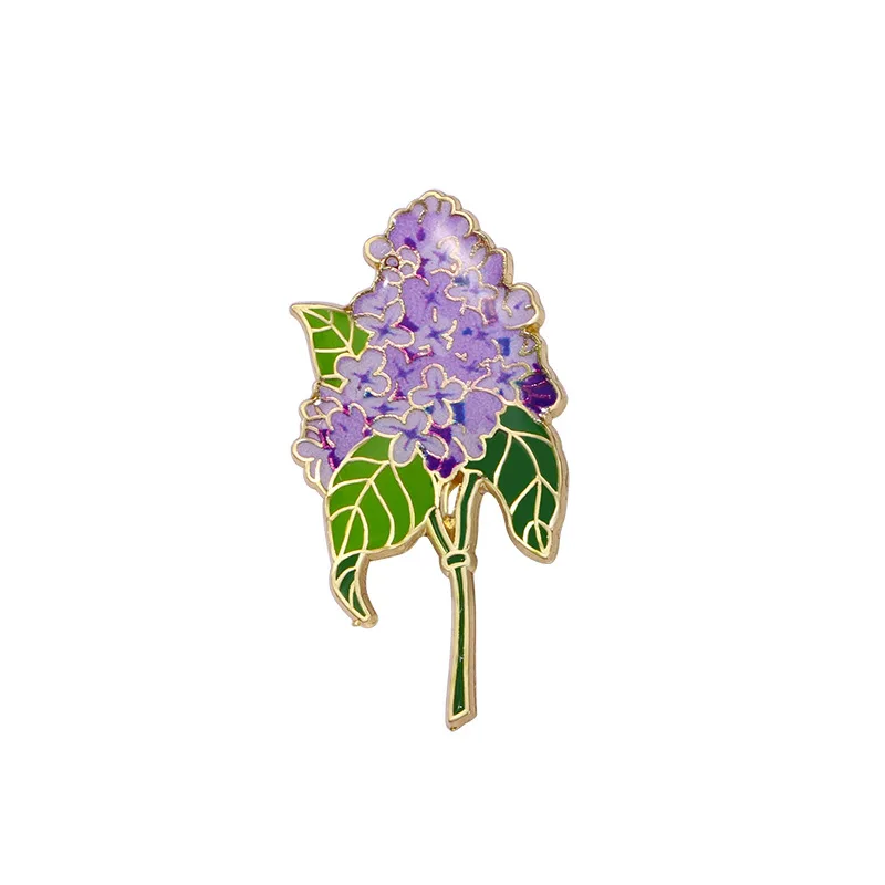 Elegante botanische Emaille-Blumenanstecker, sortierte Pflanzen-Reversbroschen, Natur-Abzeichen für Kleidung, Damen-Modeaccessoires