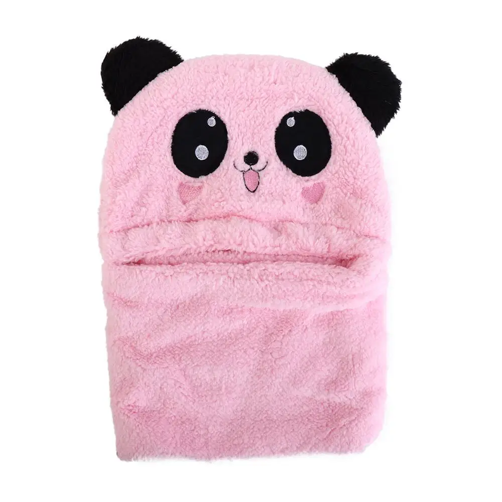 Kinderen Full Face Cover Met Sjaal Halswarmer Meisjes Jongens Hoofddeksels Winter Fleece Hoeden Caps Motorkap Cartoon Panda Hoeden