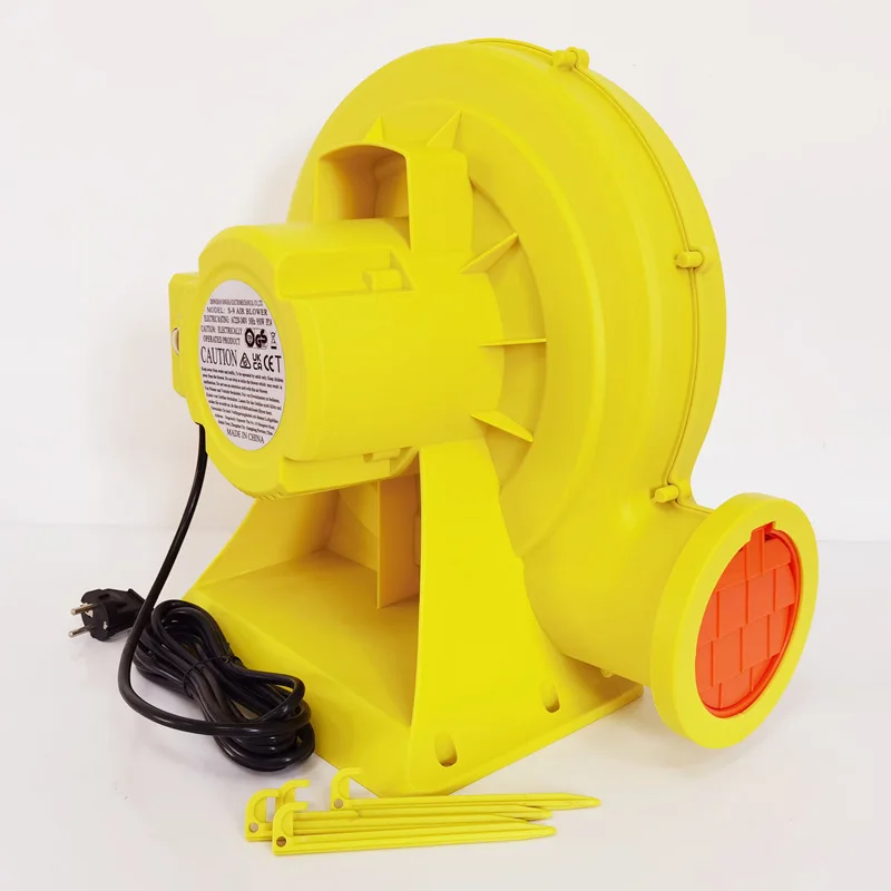 CE/GS/UKCA/SAA شهادة 950 واط منفذ منفاخ نفخ القلعة الشريحة الترامبولين مروحة عالية الرياح