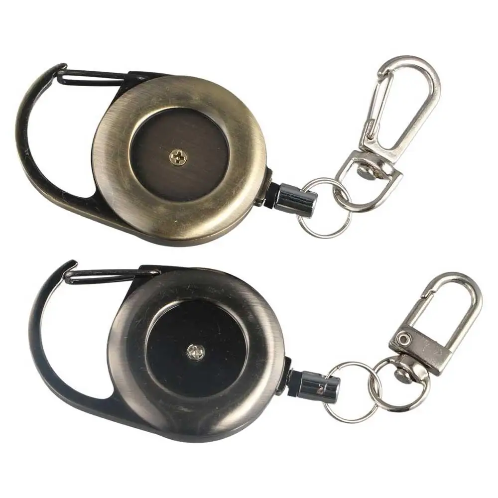 Clip Silicone Lanyard Key Ring Clips Anti-Lost Keychain Badge Holder Pull Buckle Telescopic Pull Buckle Retractable Lanyards