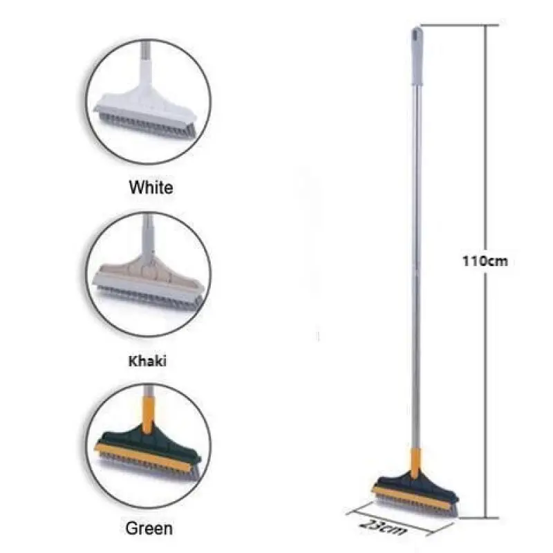 Rotating Floor Scrub Brush, Long Handle, Windows Rodo, Stiff Cerdas, Vassoura, Mop para Banheiro, Cozinha, Limpeza de Fenda de Piso, 2in 1