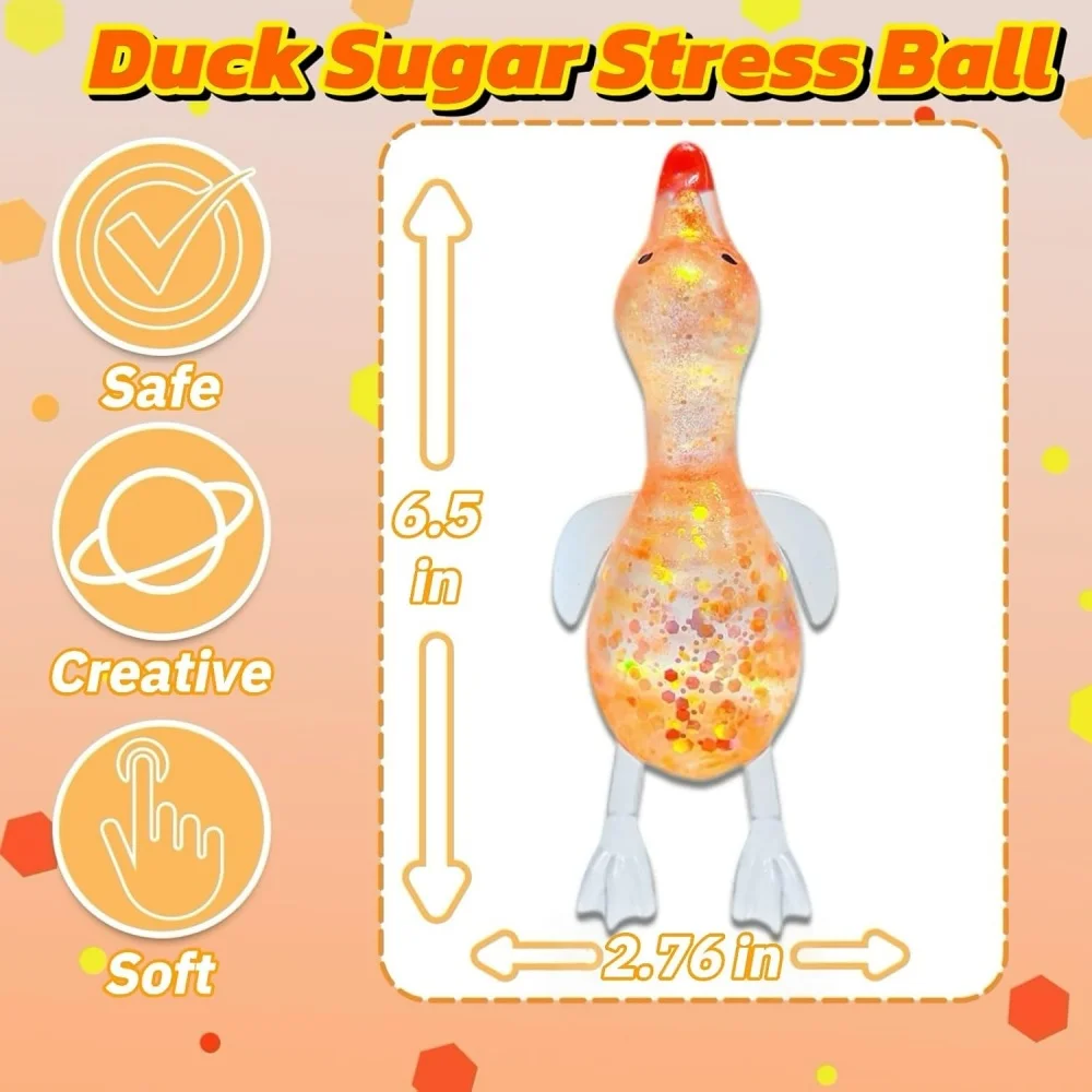 Ente Zucker Stress Ball Squishy Spielzeug Kinder Kawaii Squishy Stress Bälle Ente Zucker Ball Squeeze Spielzeug Ostern Korb Stuffers