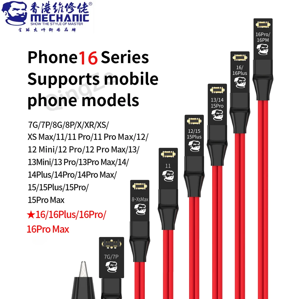 MECHANIC POWER Air Power Boot Cable Odpowiedni do iPhone 7-16Pro Max Test prądu Naprawa płyty głównej Zasilacz Narzędzie do kabla rozruchowego