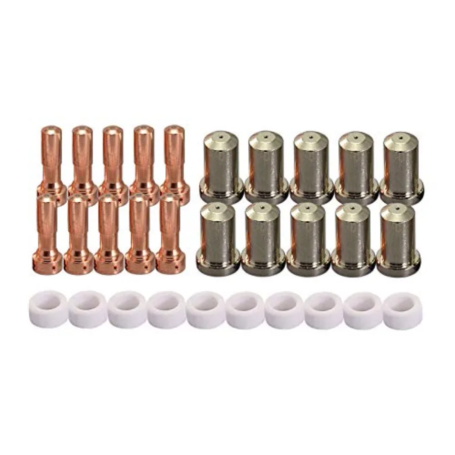 

RIVERWELD Plasma Electrode 33366 Plasma Nozzle Tip 50A 33369 Gas distributor Ceramic 33367 for PT-23 27 Plasma Cutter Torch 30p
