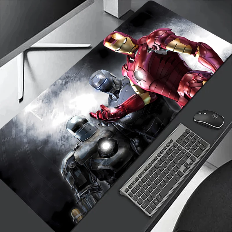 

Large Gaming Customized Mouse pad I-Iron Mans Non-slip rubber Office desk mat Game keyboard pad Desk Mats M-Marvels Home Decor